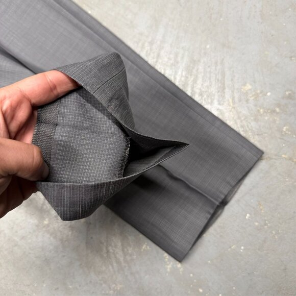 Ermenegildo Zegna Dress Pants Micro-Check Wool Trousers Grey 40x33 - Picture 7 of 10